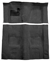 Molded Cut Pile Carpet for 1974-1975 Chevrolet Camaro, Pontiac Firebird [OE-Style Jute Backing, 4-Speed Transmission, Black]