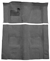 Molded Cut Pile Carpet for 1974-1975 Chevy Camaro, Pontiac Firebird [OE-Style Jute Backing, 4-Speed Transmission, Medium Gray]