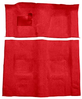Molded Cut Pile Carpet for 1974-1975 Chevrolet Camaro, Pontiac Firebird [OE-Style Jute Backing, 4-Speed Transmission, Flame Red]