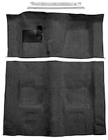 Black Molded-Cut-Pile Carpet Kit for 1974-1975 Chevrolet Camaro, Pontiac Firebird w/4-Speed Transmission [Mass Backing]