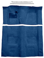 Blue Molded-Cut-Pile Carpet Kit for 1974-1975 Chevrolet Camaro, Pontiac Firebird w/4-Speed Transmission [Mass Backing]