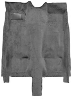 Molded Cut Pile Carpet for 1976-1981 Chevrolet Camaro, Pontiac Firebird [OE-Style Jute Backing, Column Shift, Medium Gray]