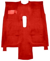 Molded Cut Pile Carpet for 1976-1981 Chevrolet Camaro, Pontiac Firebird [OE-Style Jute Backing, Floor Shift, Flame Red]