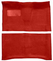 Molded Loop Carpet Fits Select 1964-1967 Buick, Chevrolet, Oldsmobile, Pontiac Models [OE-Style Jute Backing, Automatic, Red]