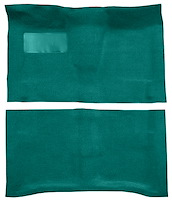 Molded Loop Carpet Fits Select 1964-1967 Buick, Chevrolet, Oldsmobile, Pontiac Models [OE-Style Jute Backing, Automatic, Aqua]