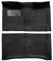 Molded Loop Carpet Fits Select 1964-1967 Buick, Chevrolet, Oldsmobile, Pontiac Models [Mass Backing, Automatic, Black]