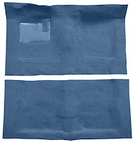 Molded Loop Carpet Fits Select 1968-1972 Buick, Chevrolet, Oldsmobile, Pontiac Models [Jute Backing, Automatic, Medium Blue]
