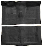 Molded Loop Carpet Fits Select 1968-1972 Buick, Chevrolet, Oldsmobile, Pontiac Models [Jute Backing, 4-Speed w/Buckets, Black]