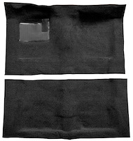 Molded Loop Carpet Fits Select 1968-1972 Buick, Chevrolet, Oldsmobile, Pontiac Models [Mass Backing, Automatic, Black]