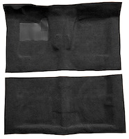 Molded Loop Carpet Fits Select 1968-1972 Buick, Chevrolet, Oldsmobile, Pontiac Models [Mass Backing, 4-Speed w/Buckets, Black]