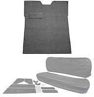 Carpet and Interior Upholstery Kit for 1947-1954 Chevrolet/GMC Regular Cab Truck w/o Gas Tank in Cab [Gunmetal Gray/Gray]