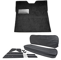 Carpet and Interior Upholstery Kit for 1955 (1st Series) Chevrolet/GMC Truck w/Gas Tank in Cab [Black]
