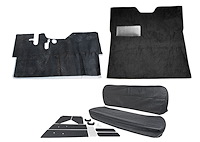 Carpet, Upholstery and Sound Deadener Kit for 1955 (1st Series) Chevrolet/GMC Truck w/Gas Tank in Cab [Black]