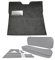 Carpet and Interior Upholstery Kit for 1955 (1st Series) Chevrolet/GMC Truck w/Gas Tank in Cab [Gunmetal Gray/Gray]