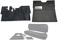 Carpet, Upholstery and Sound Deadener Kit for 1955 (1st Series) Chevrolet/GMC Truck w/Gas Tank in Cab [Gunmetal Gray/Gray]