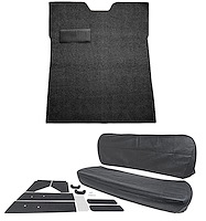 Carpet and Interior Upholstery Kit for 1955 (1st Series) Chevrolet/GMC Truck w/o Gas Tank in Cab [Black]
