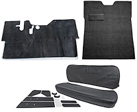 Carpet, Upholstery and Sound Deadener Kit for 1955 (1st Series) Chevrolet/GMC Truck w/o Gas Tank in Cab [Black]