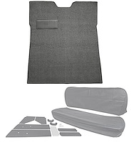 Carpet and Interior Upholstery Kit for 1955 (1st Series) Chevrolet/GMC Truck w/o Gas Tank in Cab [Gunmetal Gray/Gray]