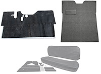 Carpet, Upholstery and Sound Deadener Kit for 1955 (1st Series) Chevrolet/GMC Truck w/o Gas Tank in Cab [Gunmetal Gray/Gray]
