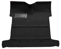 Molded Loop Carpet for 1955-1958 GM Regular Cab Trucks w/Low Tunnel [OE-Style Jute Backing, Black]