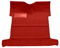 Molded Loop Carpet for 1955-1958 GM Regular Cab Trucks w/Low Tunnel [OE-Style Jute Backing, Red]