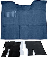 Molded Loop Carpet Kit for 1967-1972 Chevy, GMC C Series Regular Cab Truck w/Auto/3-Speed Manual [OE Jute Backing, Medium Blue]