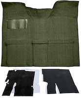 Molded Loop Carpet Kit for 1967-1972 Chevy/GMC C Series Regular Cab Truck w/Auto/3-Speed Manual [Jute Backing, Dark Olive Green]
