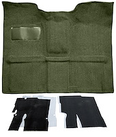 Molded Loop Carpet Kit for 1967-1972 Chevrolet, GMC C Series Regular Cab Truck w/TH400 [OE-Style Jute Backing, Dark Olive Green]