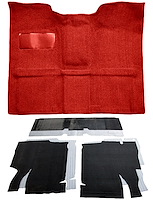 Molded Loop Carpet Kit for 1967-1972 Chevrolet, GMC C Series Regular Cab Truck w/4-Speed Manual [OE-Style Jute Backing, Red]