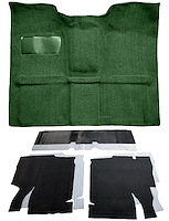Molded Loop Carpet Kit for 1967-1972 Chevy, GMC C Series Regular Cab Truck w/4-Speed Manual [OE-Style Jute Backing, Dark Green]