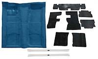 Molded Loop Carpet Kit for 1967-1969 Chevrolet Camaro, Pontiac Firebird, with Sound Deadener and Sill Plates [Bright Blue]