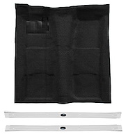 Molded Loop Carpet Kit for 1967-1969 Chevrolet Camaro, Pontiac Firebird [Mass Backing, 1-Piece, Black]