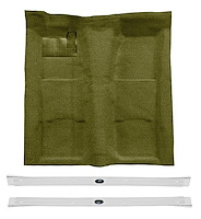 Molded Loop Carpet Kit for 1967-1969 Chevrolet Camaro, Pontiac Firebird [Mass Backing, 1-Piece, Ivy Gold]