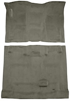 Molded Cut Pile Carpet Fits Select 2014-2018 Chevrolet, GMC Crew Cab Truck Models [OE Jute Backing, 2-Piece, Medium Sand Gray]