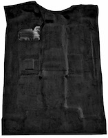 Molded Cut Pile Carpet Fits Select 1997-2002 Chevy/GMC Trucks [OE-Style Jute Backing, Extended Cab, 1-Piece, Black]