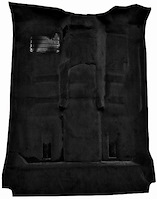 Molded Cut Pile Carpet Fits Select 1992-1999 Chevrolet/GMC SUVs [OE-Style Jute Backing, 2-Door, 1-Piece, Black]