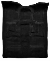 Molded Cut Pile Carpet Fits Select 2007-2010 Cadillac/Chevrolet/GMC SUVs [OE-Style Jute Backing, 1-Piece, Black]