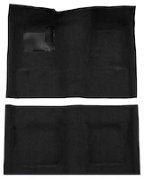 Molded Loop Carpet for 1968 Chevrolet Chevy II Nova and 1969-1972 Chevrolet Nova [OE-Style Jute Backing, Bench Seat, Black]
