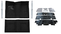 Molded Loop Carpet Kit for 1968 Chevrolet Chevy II Nova/1969-1972 Chevrolet Nova [OE-Style Jute Backing, Bench Seat, Black]