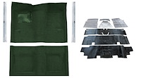 Molded Loop Carpet Kit for 1968 Chevrolet Chevy II Nova/1969-1972 Chevrolet Nova [OE-Style Jute Backing, Bench Seat, Dark Green]