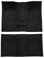 Molded Loop Carpet for 1968 Chevrolet Chevy II, 1969-1972 Chevy Nova [OE-Style Jute Backing, Bucket Seat w/Console, Black]