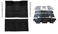 Molded Loop Carpet Kit for 1968 Chevrolet Chevy II, 1969-1972 Chevy Nova [OE-Style Jute Backing, Black]