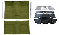 Molded Loop Carpet Kit for 1968 Chevrolet Chevy II, 1969-1972 Chevy Nova [OE-Style Jute Backing, Moss Green]