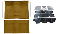 Molded Loop Carpet Kit for 1968 Chevrolet Chevy II, 1969-1972 Chevy Nova [OE-Style Jute Backing, Gold]