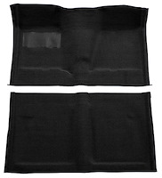 Molded Loop Carpet for 1962-1967 Chevrolet Chevy II Nova [OE-Style Jute Backing, Bench Seat w/Column Shift, Black]