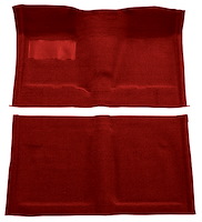 Molded Loop Carpet for 1962-1967 Chevrolet Chevy II Nova [Mass Backing, Bench Seat w/Column Shift, Red]