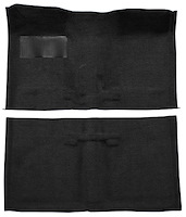 Molded Loop Carpet for 1962-1967 Chevrolet Chevy II Nova [OE-Style Jute Backing, Bucket Seats w/Console, Black]