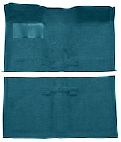 Molded Loop Carpet for 1962-1967 Chevrolet Chevy II Nova [OE-Style Jute Backing, Bucket Seats w/Console, Medium Blue]
