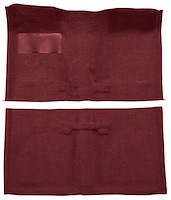 Molded Loop Carpet for 1962-1967 Chevrolet Chevy II Nova [OE-Style Jute Backing, Bucket Seats w/Console, Maroon]