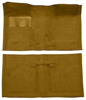 Molded Loop Carpet for 1962-1967 Chevrolet Chevy II Nova [OE-Style Jute Backing, Bucket Seats w/Console, Gold]